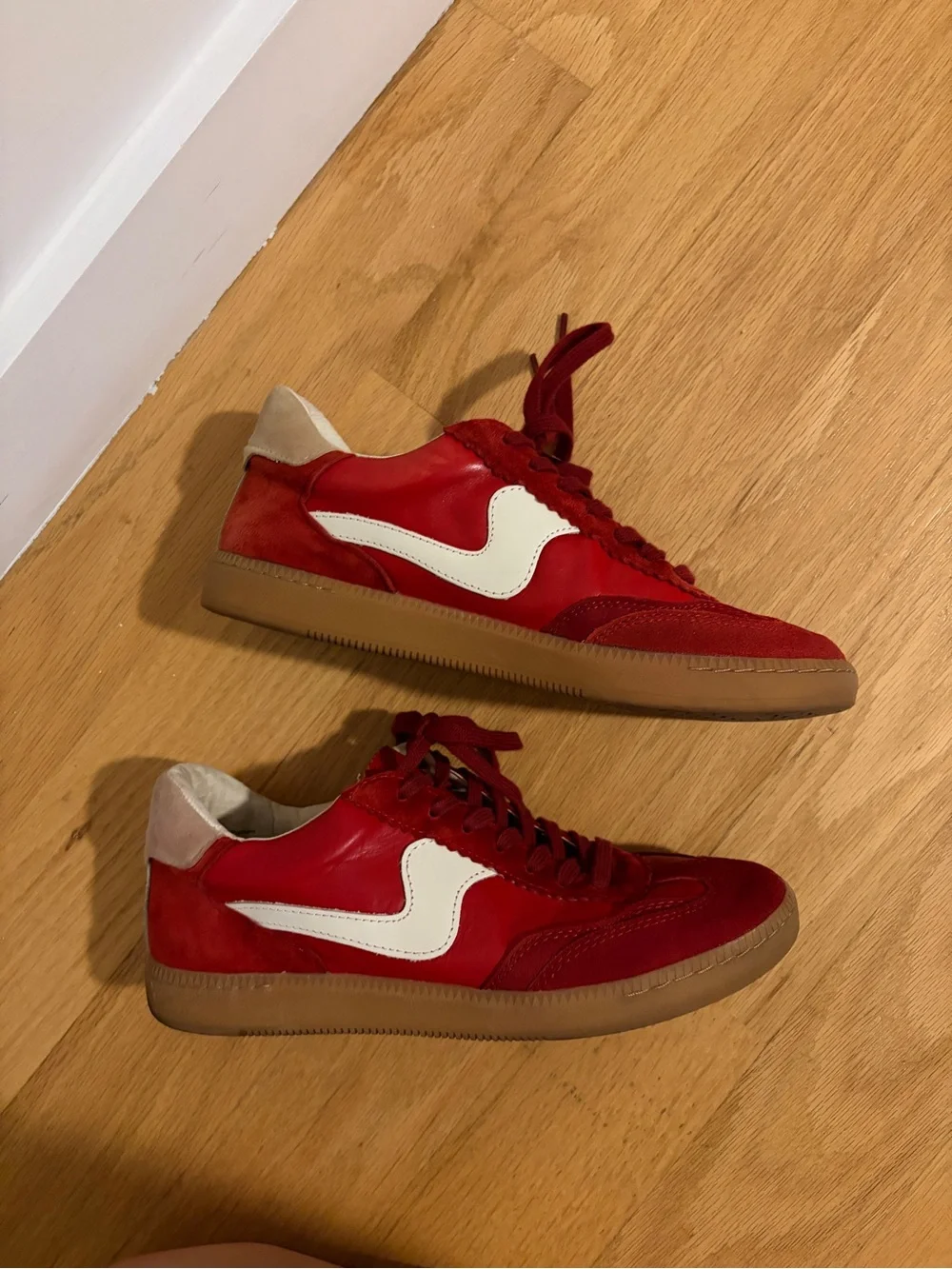Dolce Vita Notice Sneakers in Crimson Suede